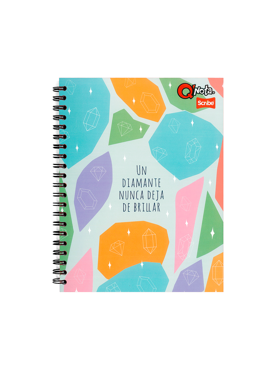 Cuaderno Catedrático Q'Nota Femenino 100 Hojas Cuadros 8