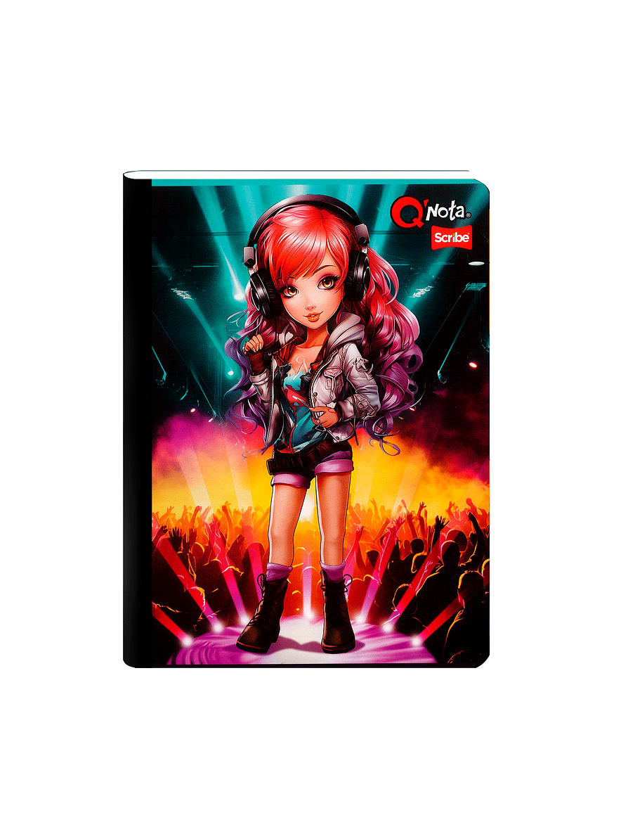 Cuaderno Cosido Q´Nota Femenino 50 Hojas Cuadros  1