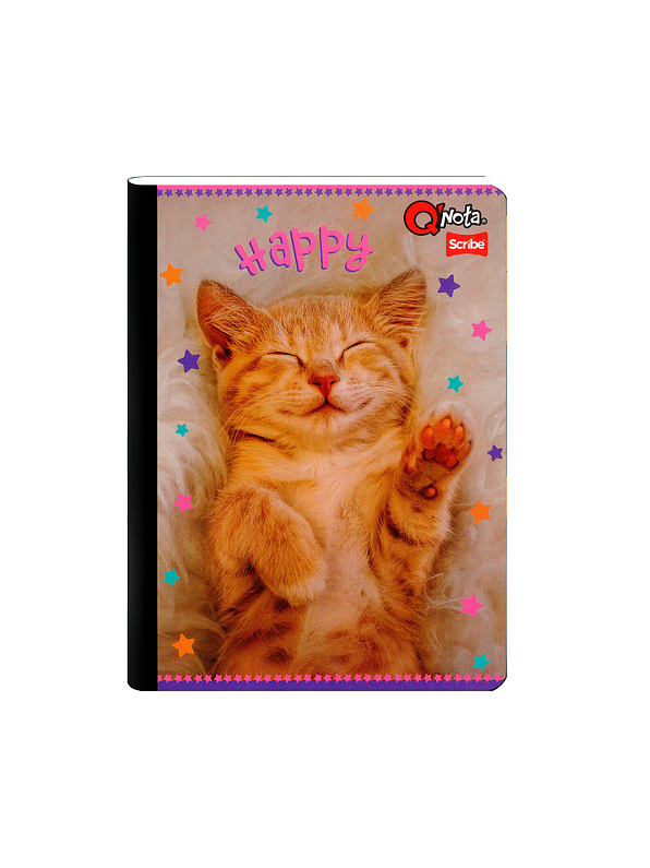 Cuaderno Cosido Q´Nota Femenino 50 Hojas Cuadros  3