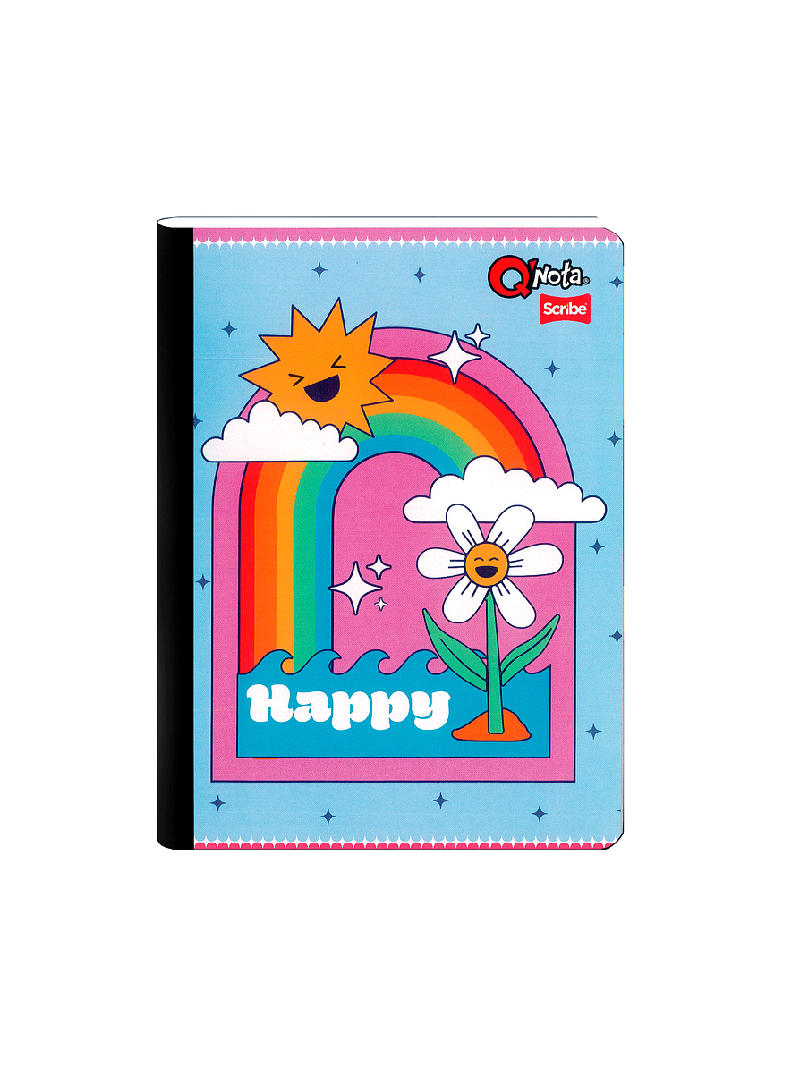 Cuaderno Cosido Q´Nota Femenino 50 Hojas Cuadros  4