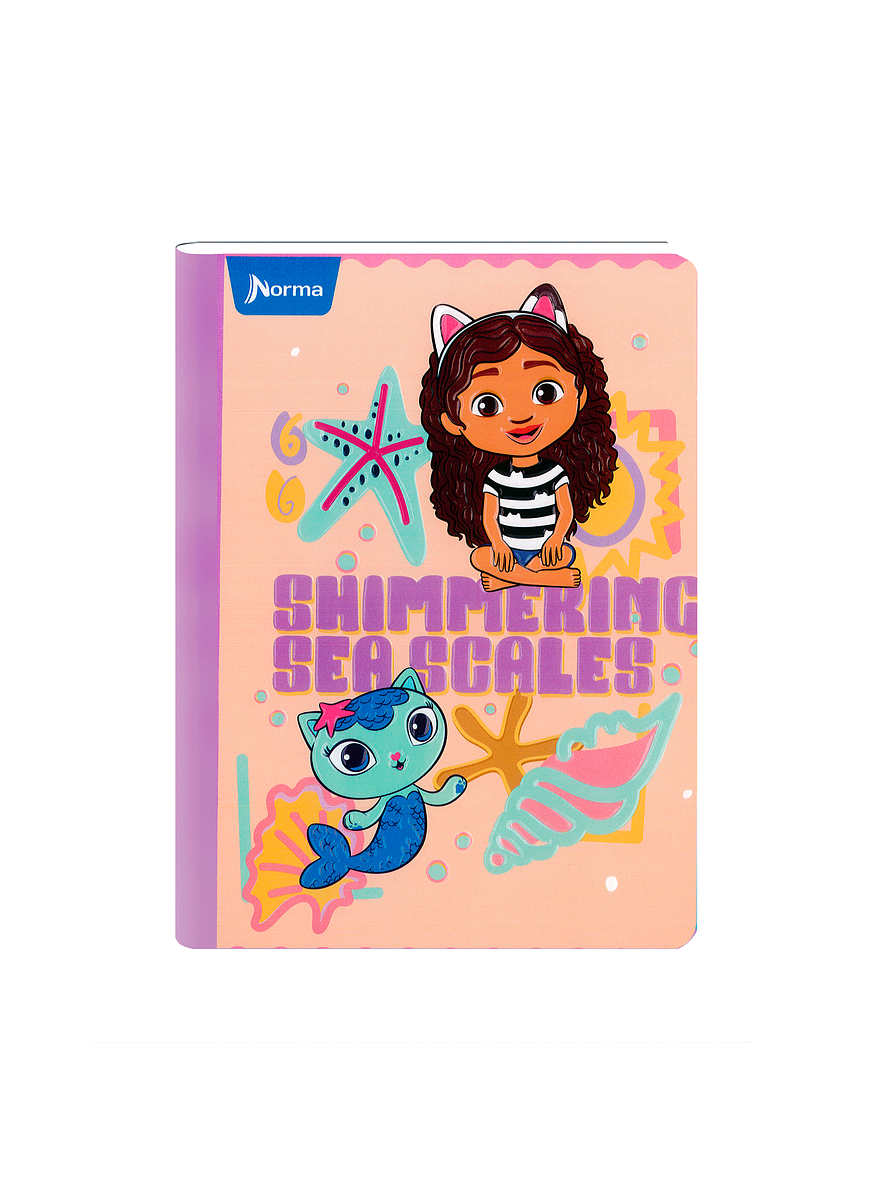 Cuaderno Cosido Gabby's DollHouse 100 Hojas Cuadros  1