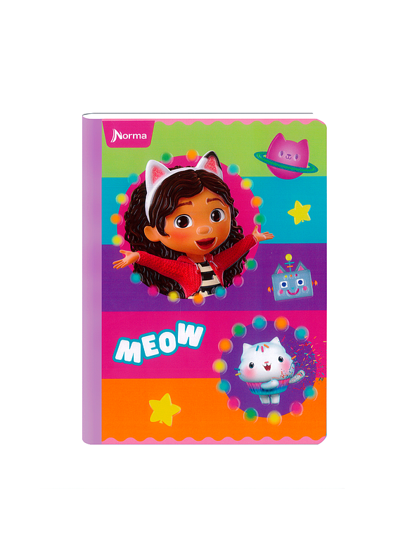 Cuaderno Cosido Gabby's DollHouse 100 Hojas Cuadros  6