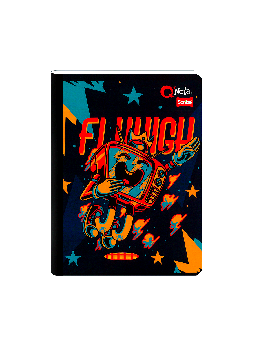 Cuaderno Cosido Q´Nota Masculino 100 Hojas Líneas  4