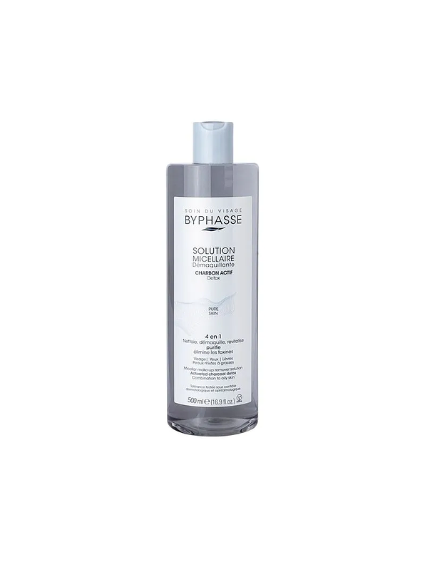 Agua Micelar Desmaquillante Con Carbón Activado Byphasse Samy 1