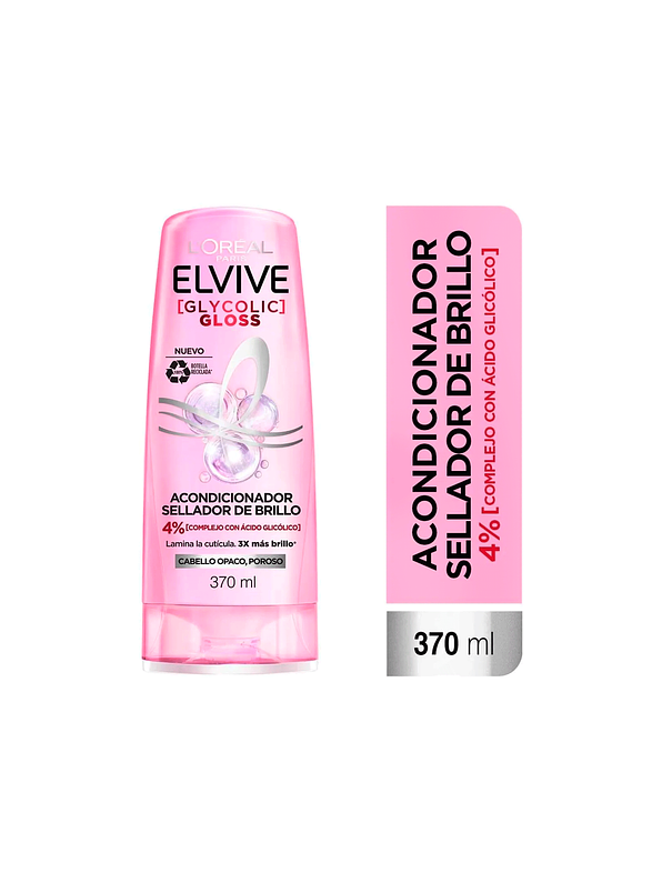 Acondicionador Elvive Glycolic Gloss 4% X 370ml 2