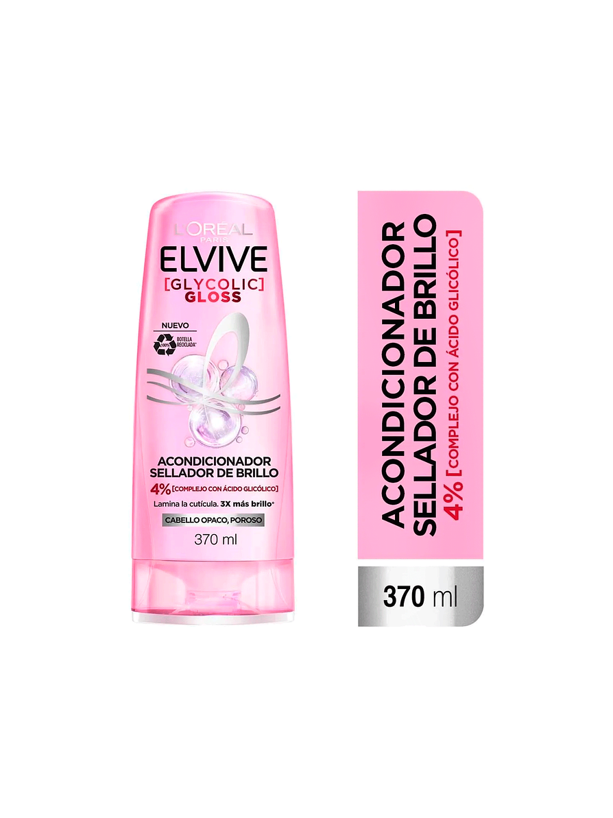 Acondicionador Elvive Glycolic Gloss 4% X 370ml 2