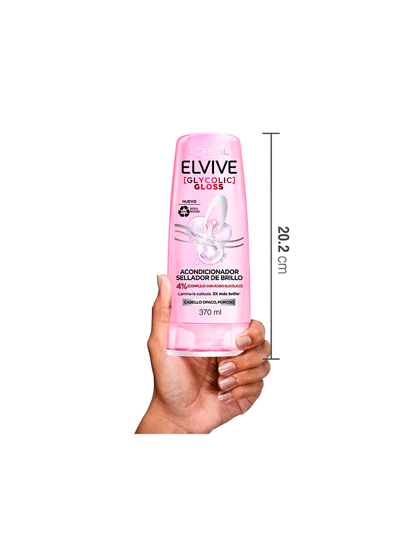 Acondicionador Elvive Glycolic Gloss 4% X 370ml 3