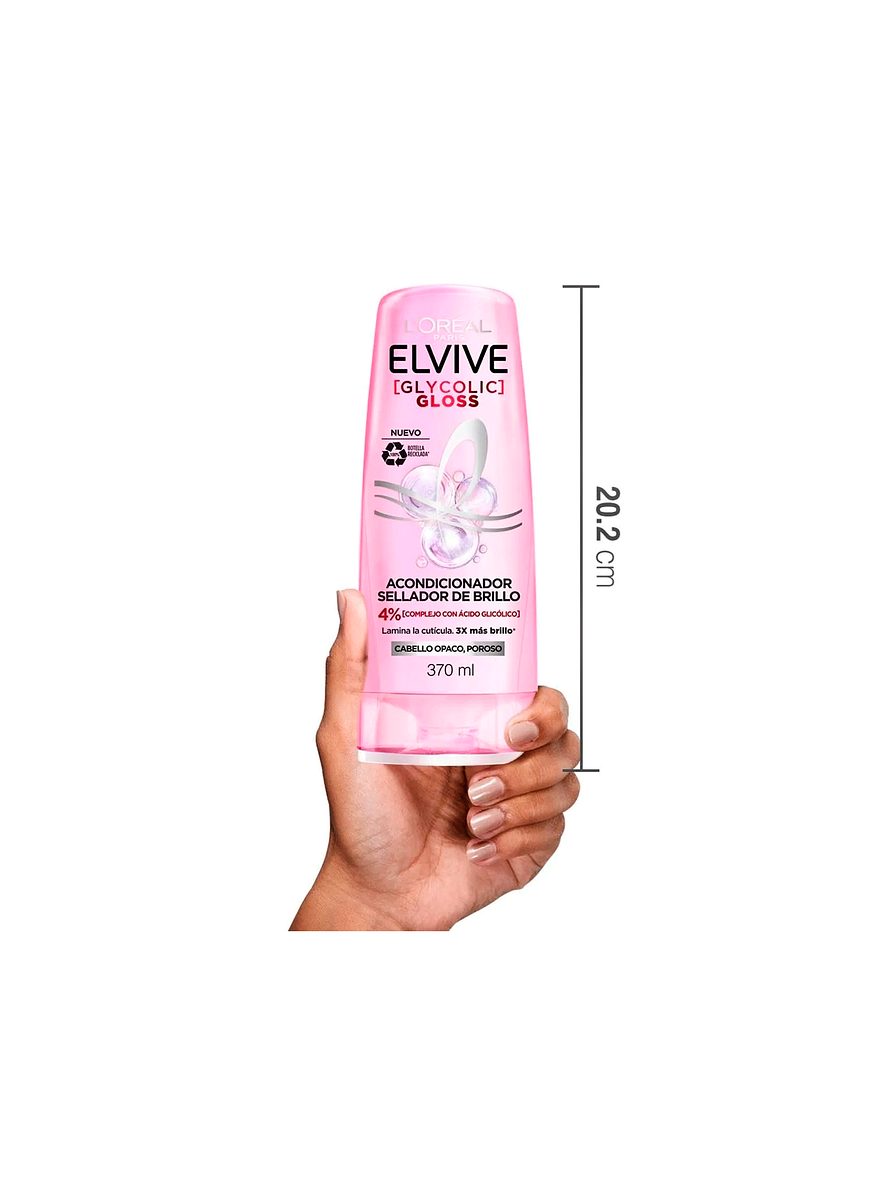 Acondicionador Elvive Glycolic Gloss 4% X 370ml 3
