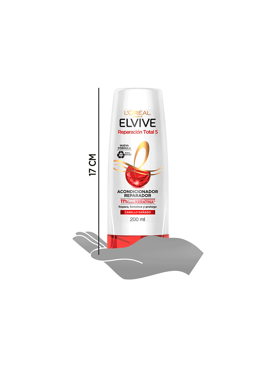 Acondicionador  Elvive Reparación Total 5 Reparador Cabello Dañado 200 ml 3