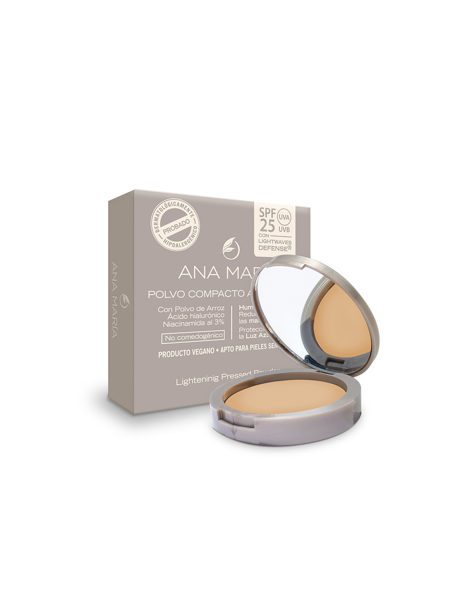 Polvo Compacto Aclarante y Humectante Ana María 2