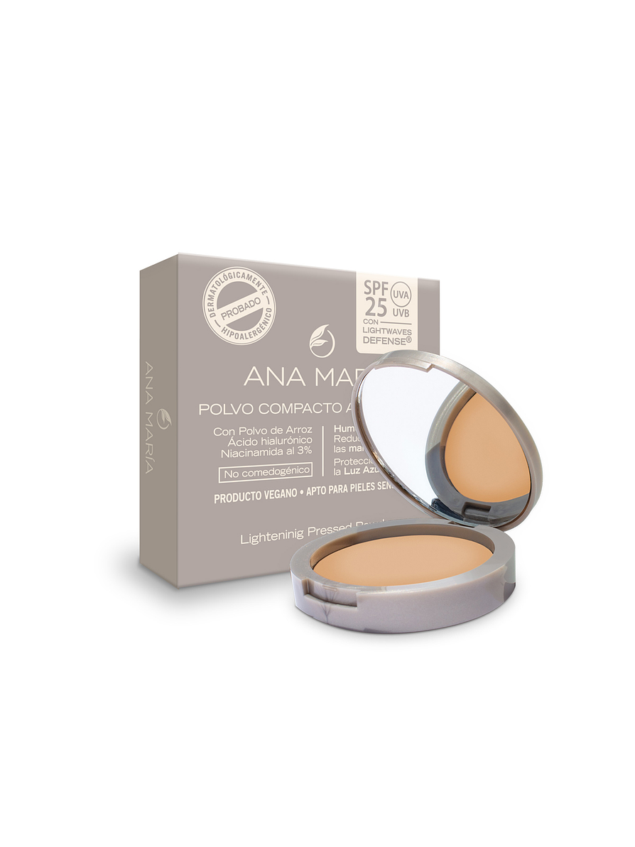 Polvo Compacto Aclarante y Humectante Ana María 6