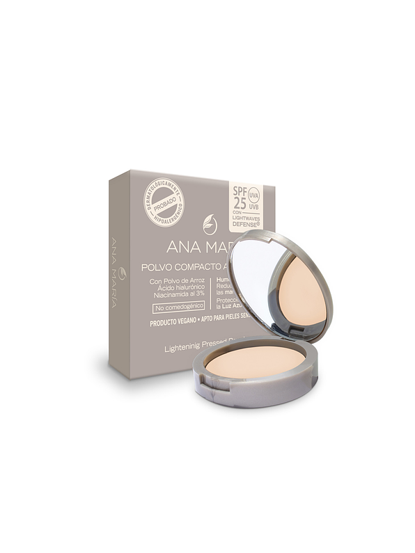 Polvo Compacto Aclarante y Humectante Ana María 7