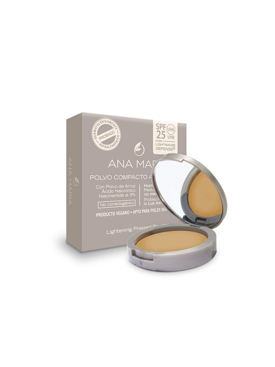 Polvo Compacto Aclarante y Humectante Ana María 8