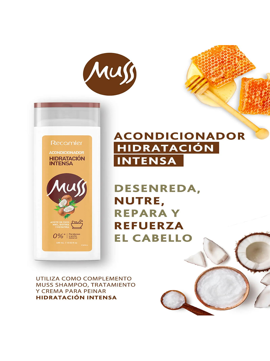 Acondicionador Hidratación Intensa Muss 400ml 2