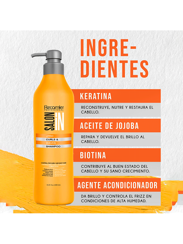 Shampoo Curls & Waves SALON IN x 1000 ml 2