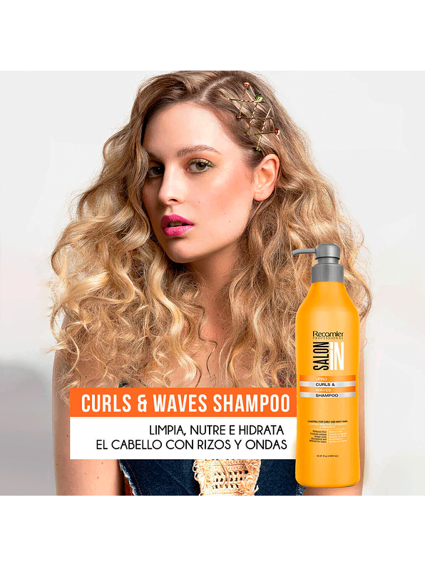 Shampoo Curls & Waves SALON IN x 1000 ml 3