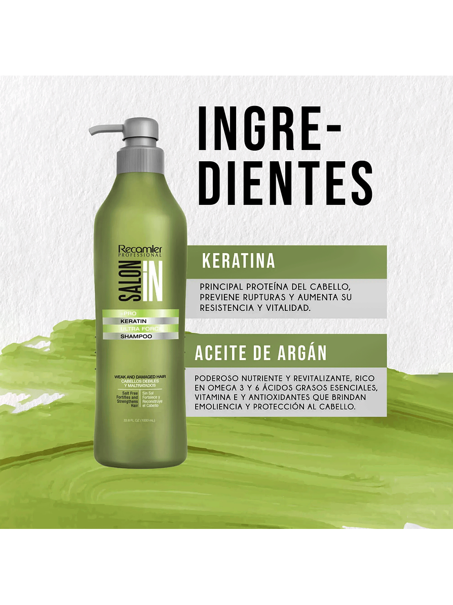 Shampoo Keratin Ultra Force SALON IN 3