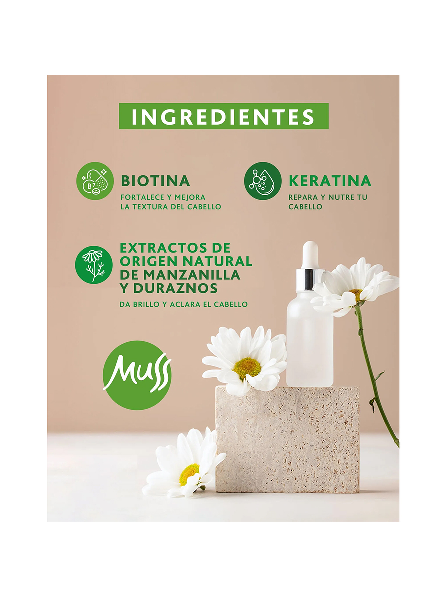 Crema para Peinar Rubio Luminoso Muss 300gr 2