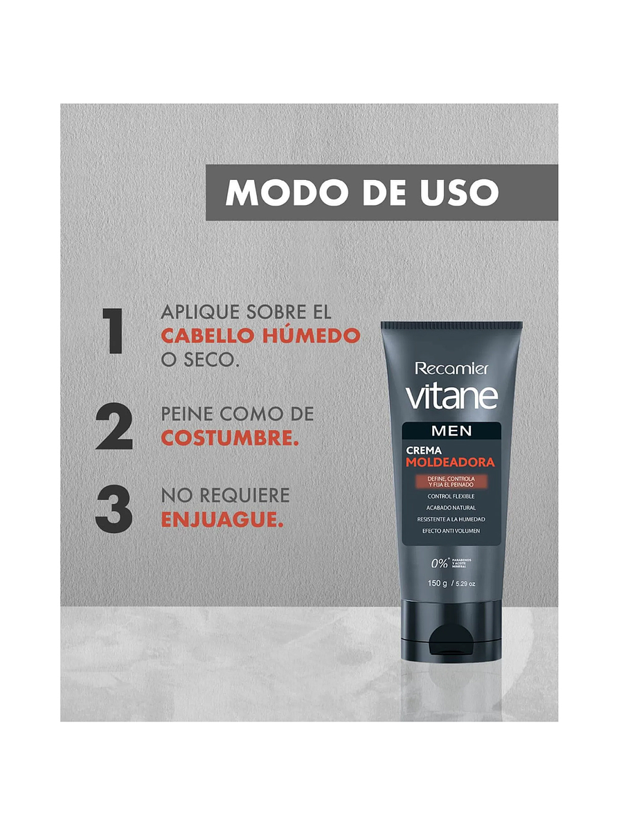 Crema moldeadora Vitane Men 150 g 2