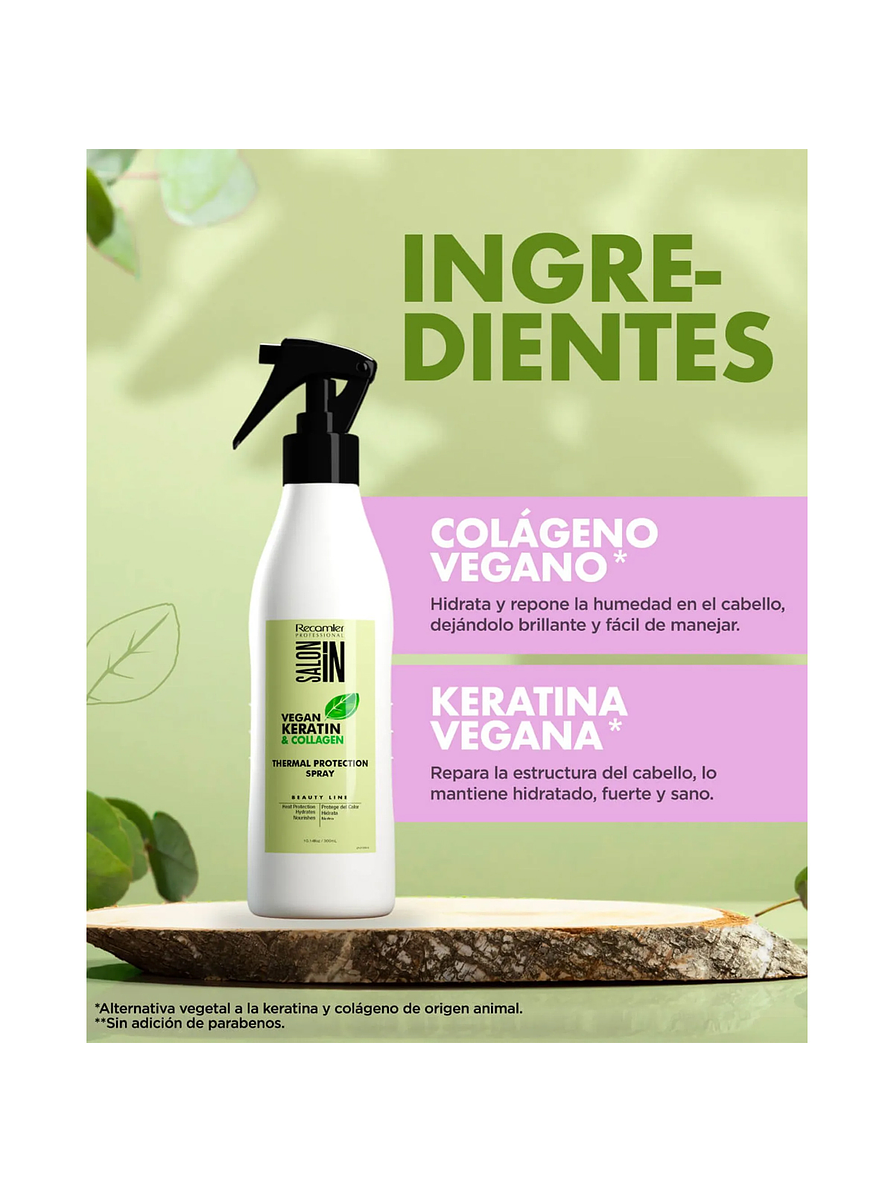 Vegan Keratin Collagen ThermProtect 300ml 2