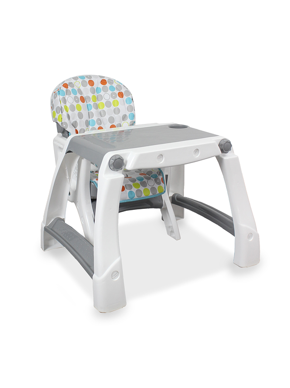 Silla Comedor Bebe Kinder City Gris 2 En 1 2