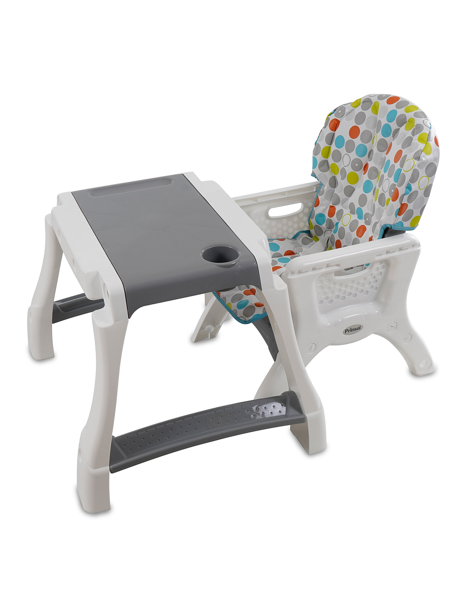 Silla Comedor Bebe Kinder City Gris 2 En 1 7