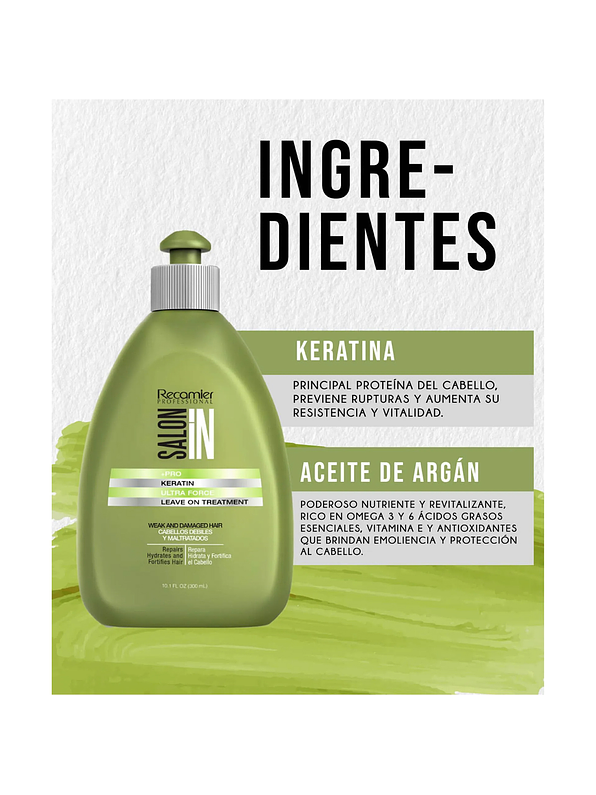 Tratamiento sin enjuague Keratin Ultra Force Salon In 300 g 2