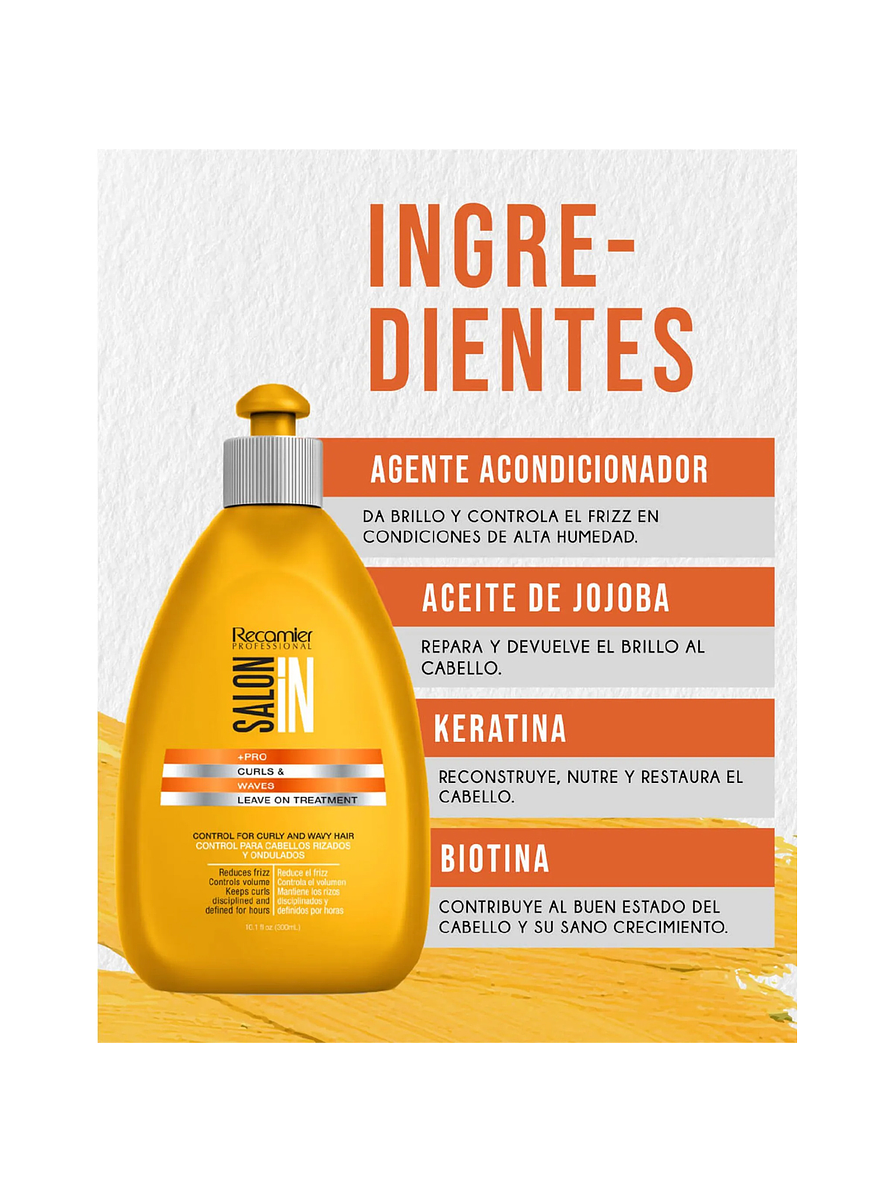 Tratamiento sin enjuague Curls y Waves Salon In 300 ml 2