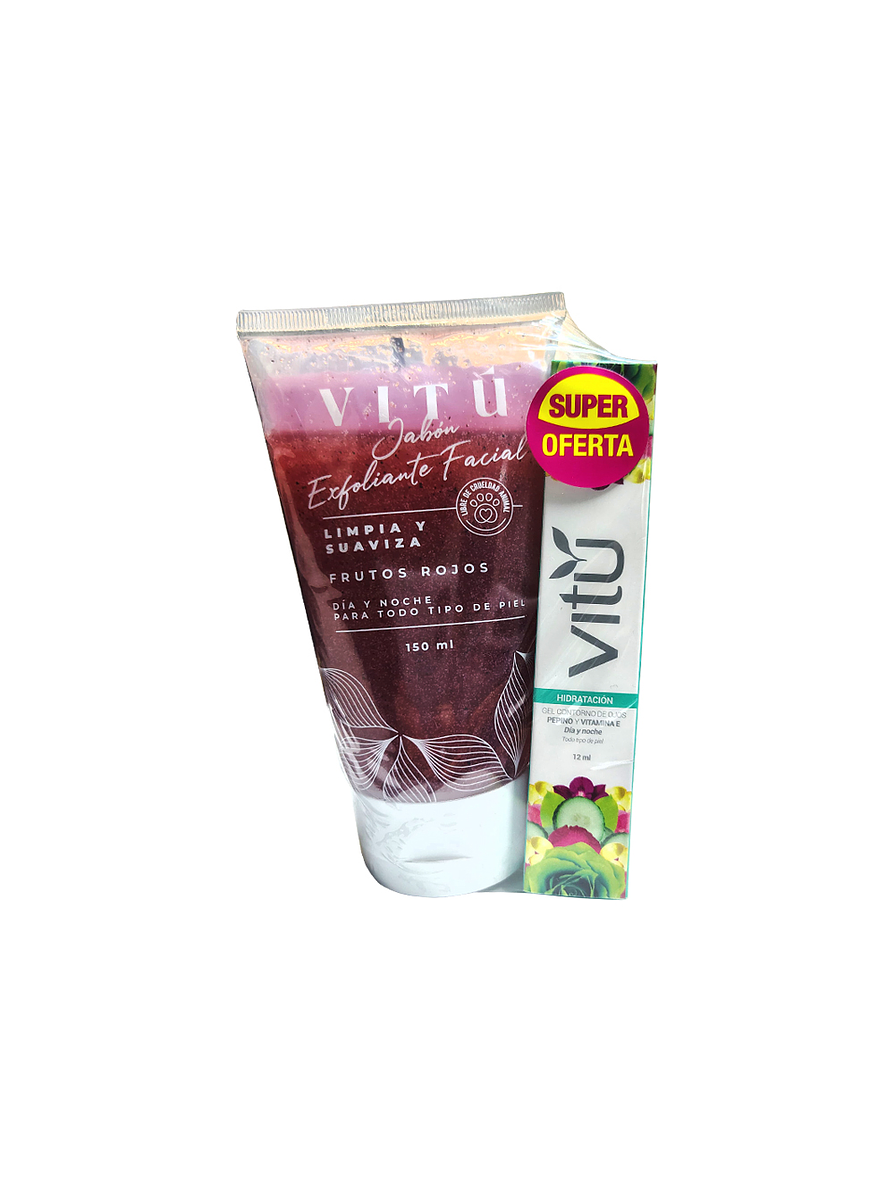 Set Vitú Exfoliante Facial + Gel Contorno de Ojos 1