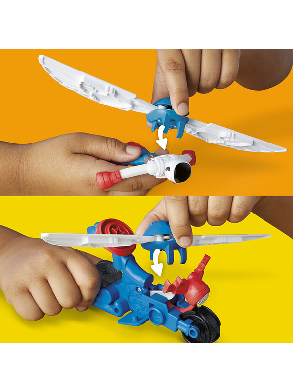 Play Doh Marvel Capitán América moto cortadora Hasbro 4