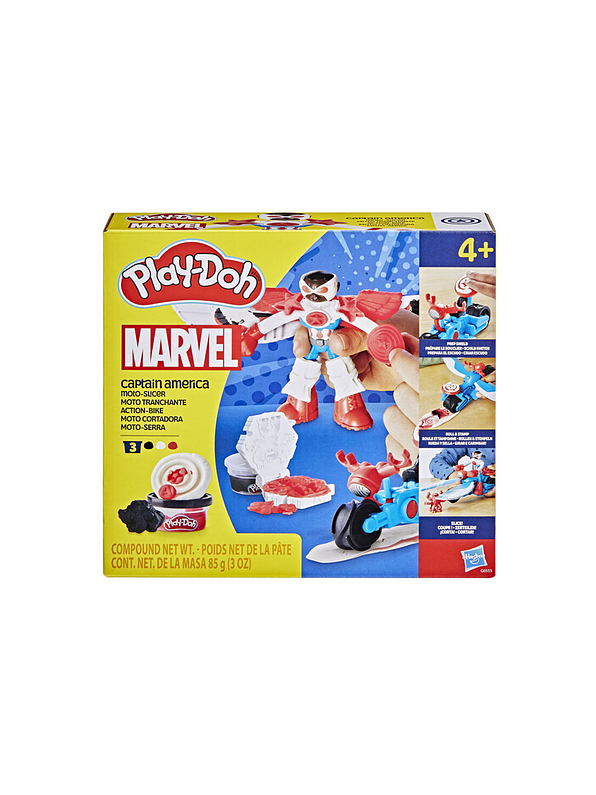 Play Doh Marvel Capitán América moto cortadora Hasbro 1