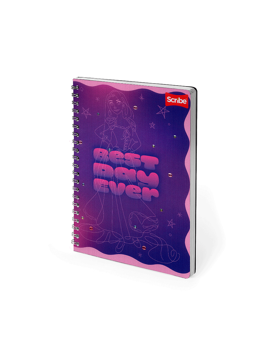 Cuaderno Catedrático Pasta Dura Princesas 80 Hojas 11