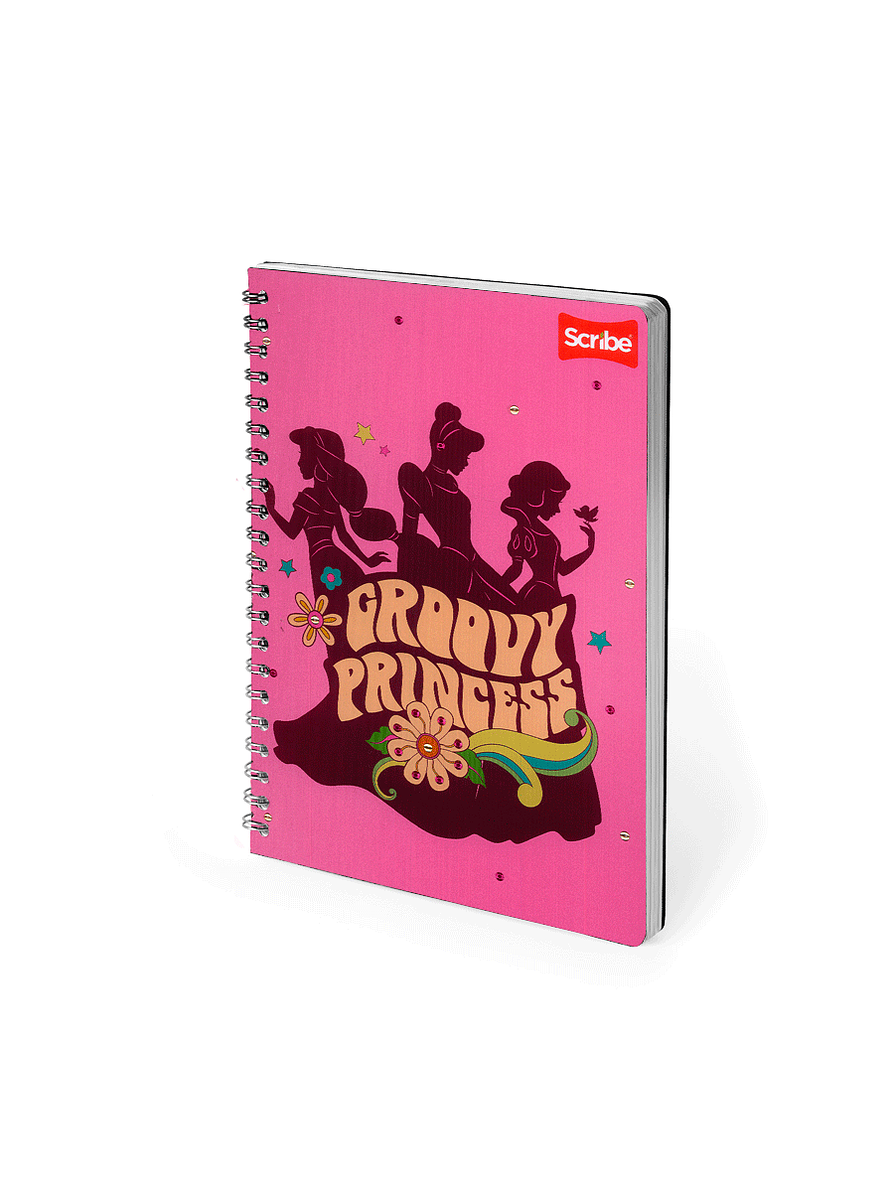 Cuaderno Catedrático Pasta Dura Princesas 80 Hojas 13