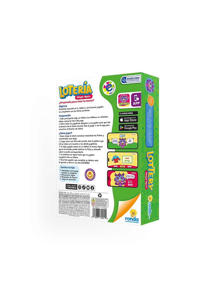 Lotería Bilingüe Objetos 5
