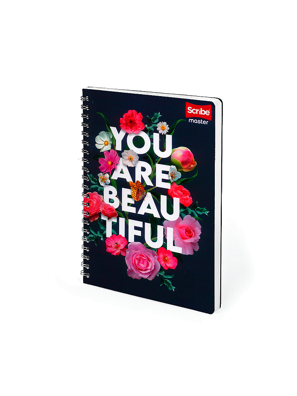 Cuaderno Argollado Pasta Dura Femenino 80 Hojas Cuadros 2