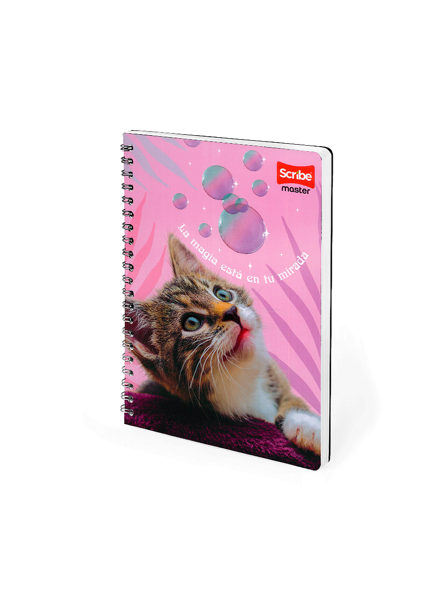 Cuaderno Argollado Pasta Dura Femenino 80 Hojas Cuadros 3