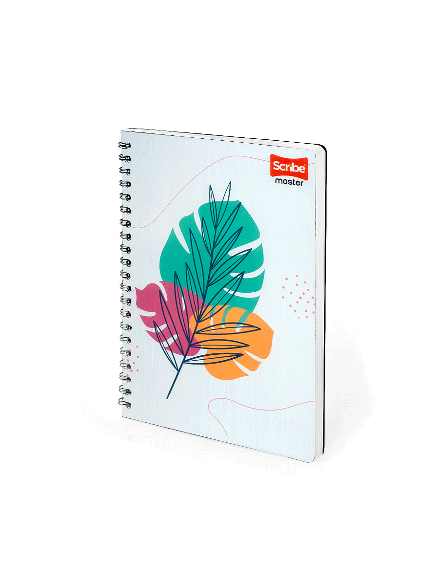 Cuaderno Argollado Pasta Dura Femenino 80 Hojas Cuadros 8