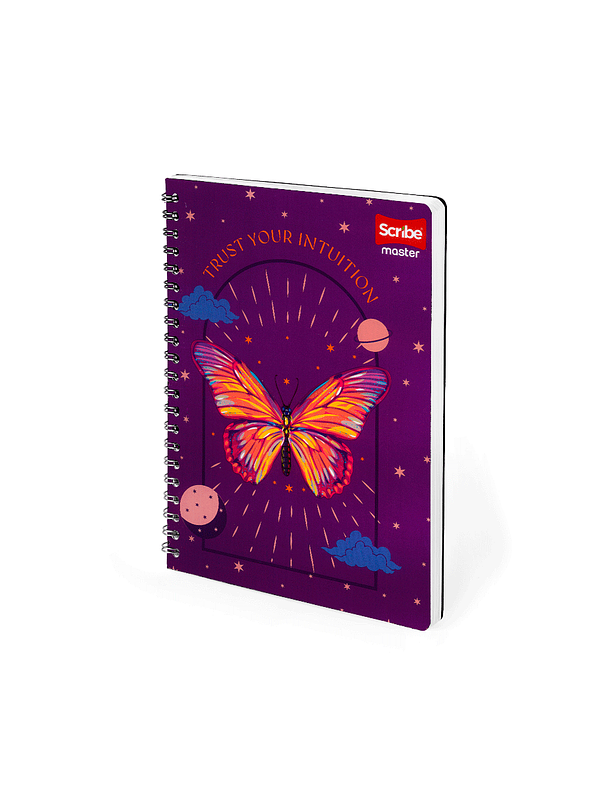 Cuaderno Argollado Pasta Dura Femenino 80 Hojas Cuadros 9