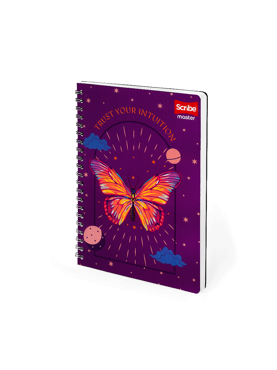 Cuaderno Argollado Pasta Dura Femenino 80 Hojas Cuadros 9