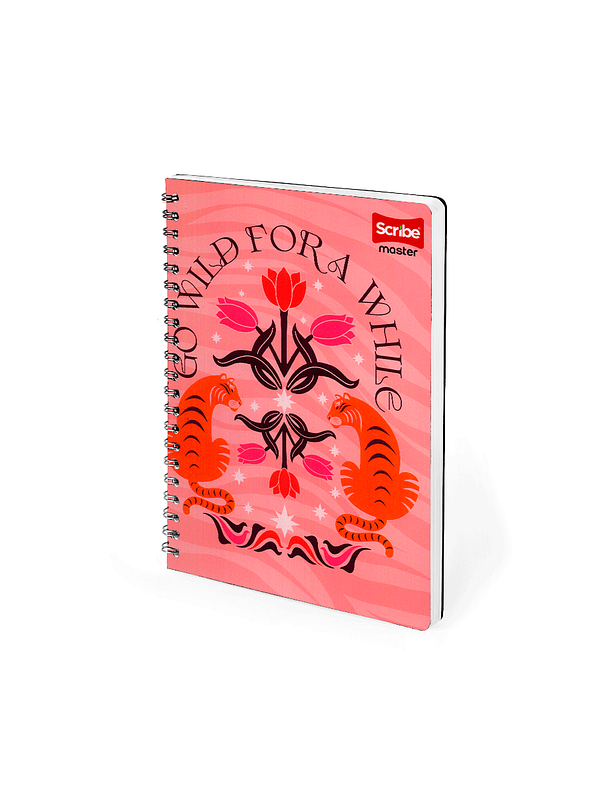 Cuaderno Argollado Pasta Dura Femenino 80 Hojas Cuadros 14