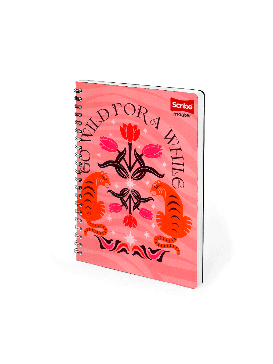 Cuaderno Argollado Pasta Dura Femenino 80 Hojas Cuadros 14