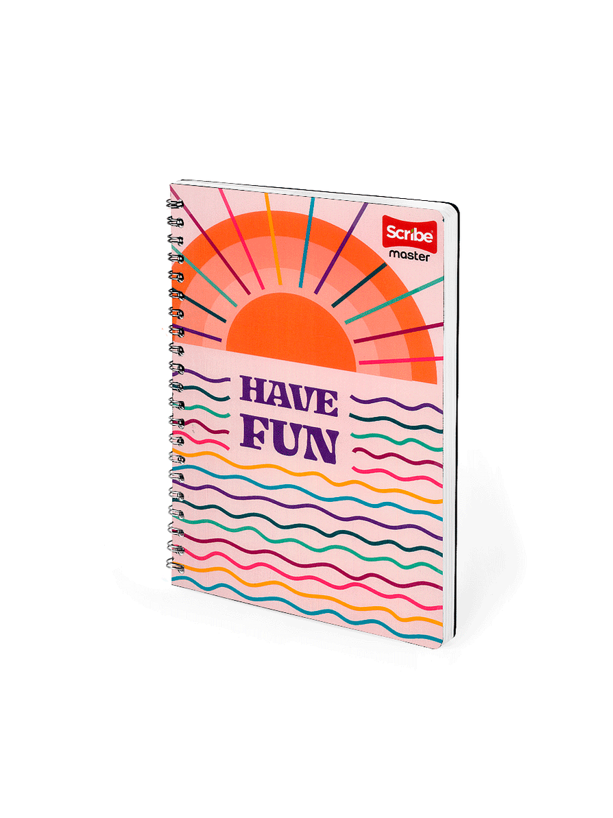 Cuaderno Argollado Pasta Dura Femenino 80 Hojas Cuadros 15