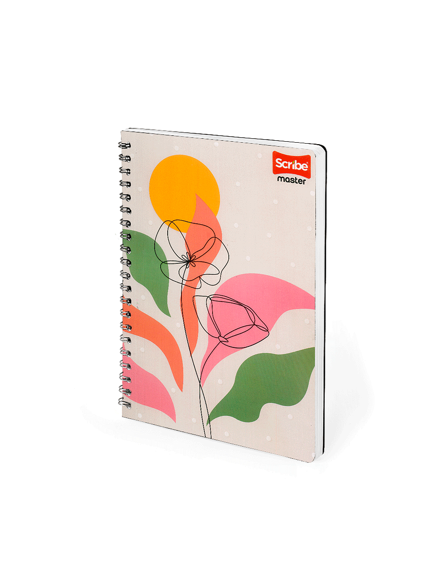Cuaderno Argollado Pasta Dura Femenino 80 Hojas Cuadros 16