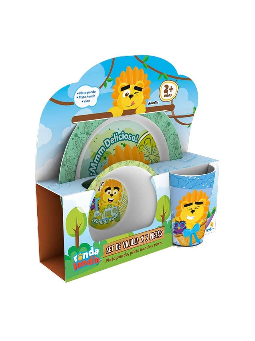 Set Vajilla Melamina X 3 Piezas Rondín Surtido 1