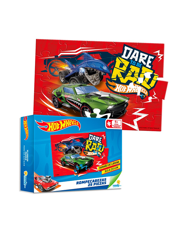 Rompecabezas x 25 Piezas Hot Wheels  2