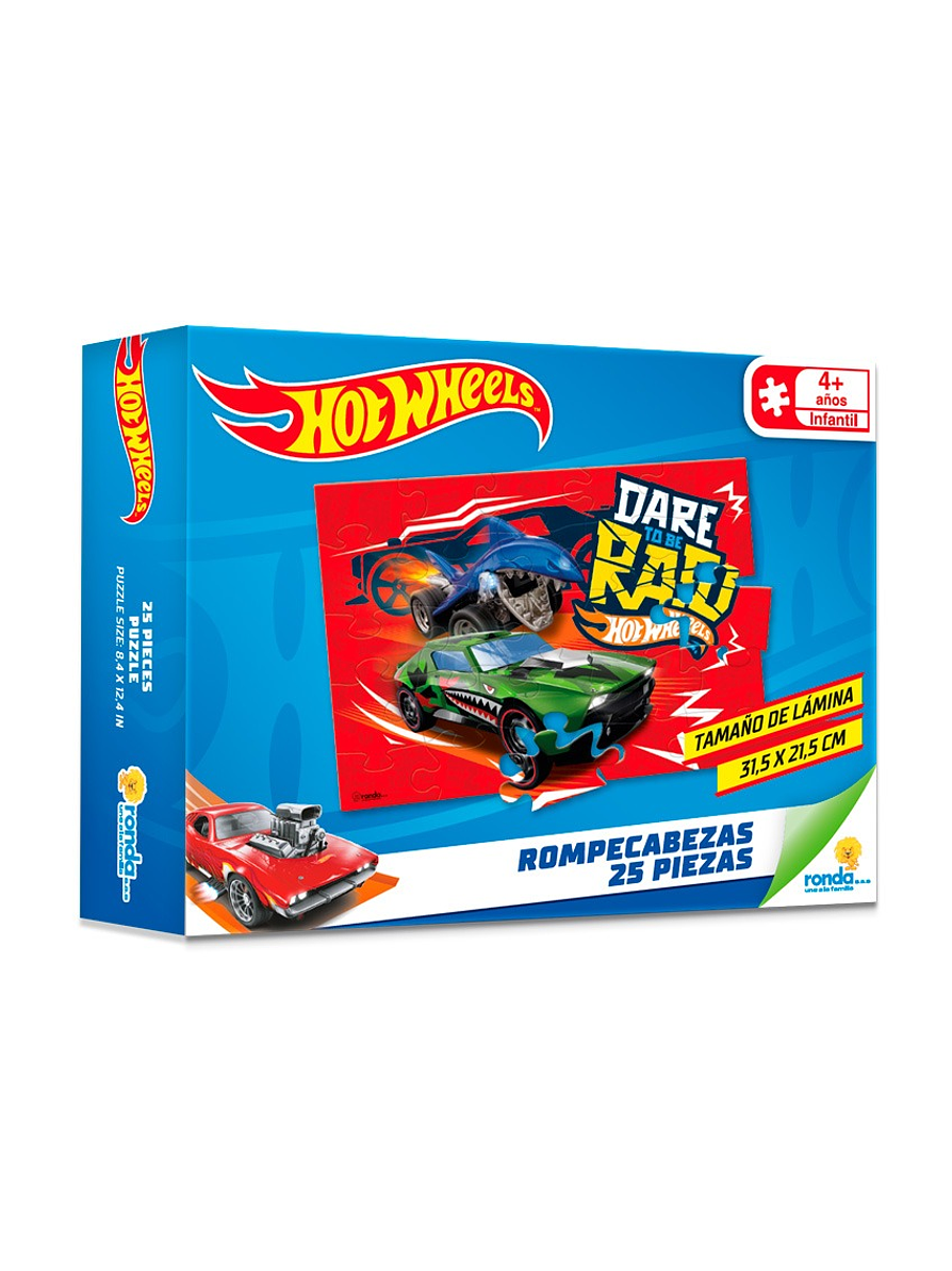Rompecabezas x 25 Piezas Hot Wheels  1