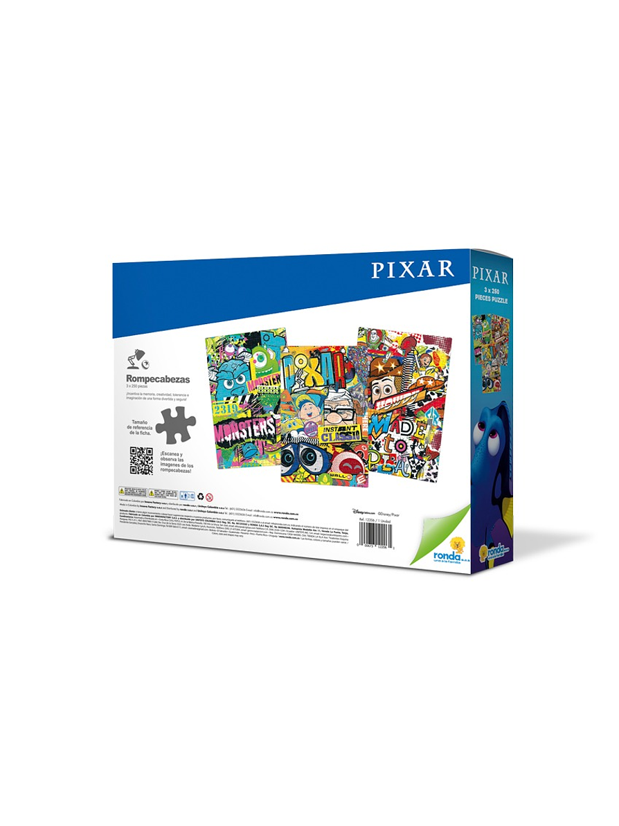 Rompecabezas 3 X 250 Piezas Pixar 4