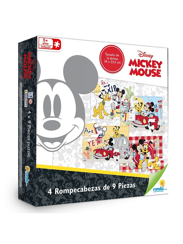 Rompecabezas 4x9 Piezas Mickey Mouse 1