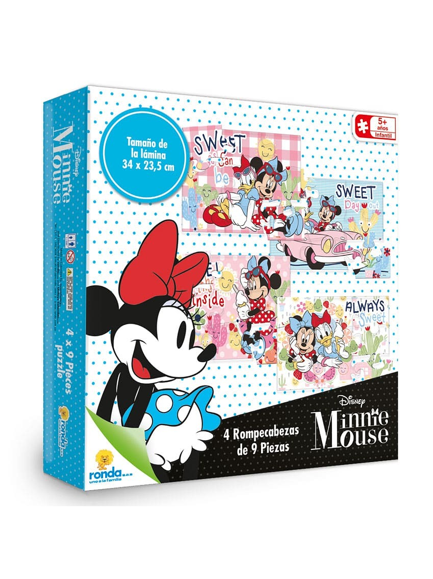 Rompecabezas 4x9 Piezas Minnie Mouse 1