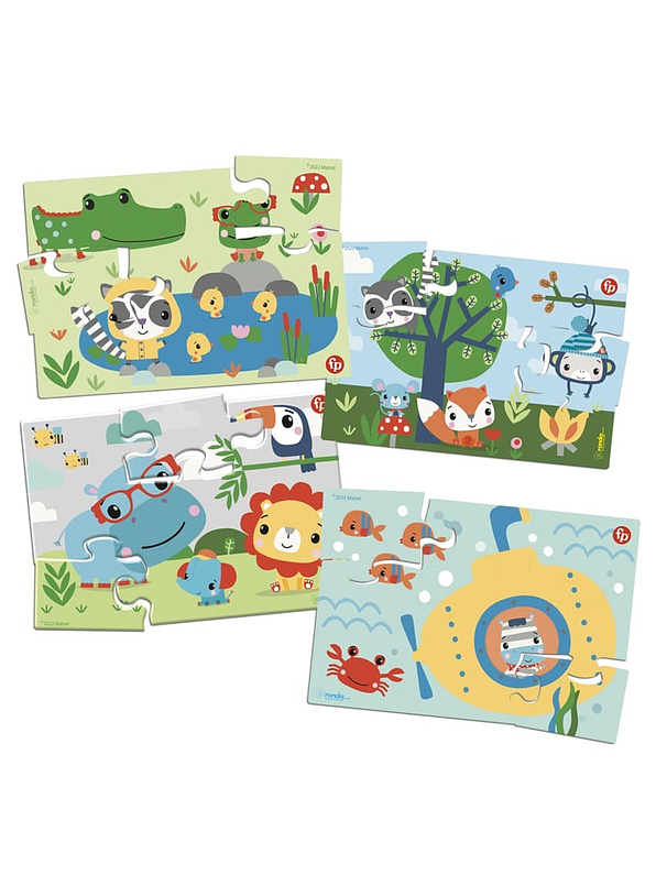 4 Rompecabezas Fisher Price x 9 Piezas 3